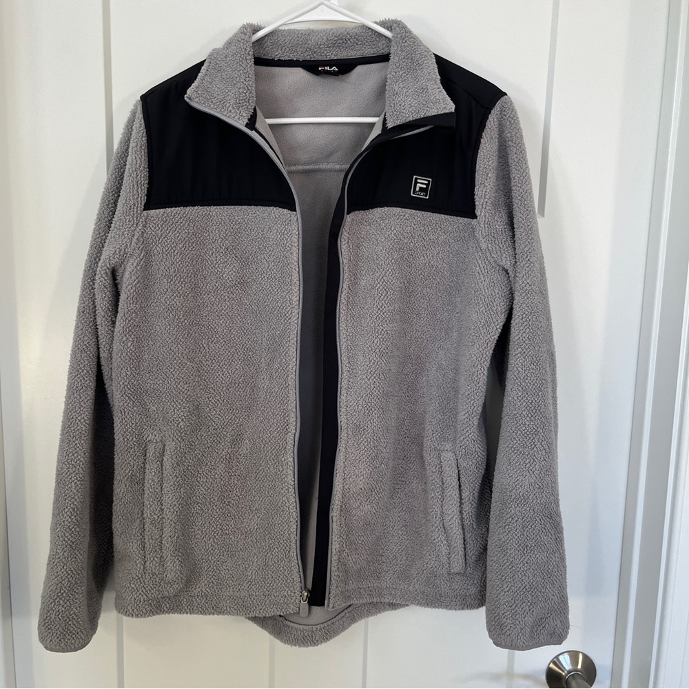 Fila Grey Zip-Up Swestshirt